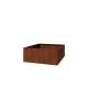 Cortenstaal gelaste plantenbak Montana 200 x 200 x 80 cm (zonder bodemplaat)