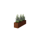Cortenstaal plantenbak - Rechthoek - 200 x 50 x 50 cm - Gelast - Met bodemplaat