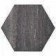 Soft Comfort Zeskant 60/52,5x30x4 cm Grijs/Zwart