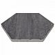 Soft Comfort Zeskant 60/52,5x30x4 cm Grijs/Zwart
