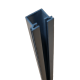 Boston alu paalprofiel voor hpl/glas RAL7016 2,4x1,7x184 cm tbv paal L-124/190 cm