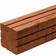 Bangkirai paal v-groeven Premium bruin 9x9x244 cm