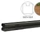 Betonpaal met sleuf en platte kop – Eindpaal voor schutting (11,5 x 11,5 x 277 cm, antraciet, gecoat