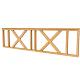 Hekwerk met kruis douglas type C, 278,5 x 73 cm, onbehandeld.