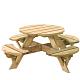 Kinderpicknicktafel Rond Jimmy – Groen Geïmpregneerd Hout