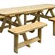 Picknicktafel Family – 8 persoons, groen geïmpregneerd, 70 x 240 cm