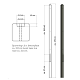 Lichtgewicht betonpaal met diamantkop ongecoat 8,5x8,5x275 cm – Eindpaal, Antraciet
