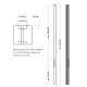 Lichtgewicht betonpaal met diamantkop ongecoat 8,5x8,5x275 cm – Tussenpaal, Grijs