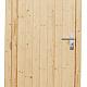 Vuren enkele dichte deur inclusief kozijn, rechtsdraaiend, 90 x 201 cm, onbehandeld.