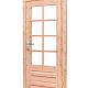Douglas enkele 8-ruits deur inclusief kozijn, rechtsdraaiend, 90 x 201 cm, onbehandeld.