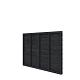 Vuren wandpakket t.b.v. enkelzijdige wand Comfort/DHZ 229x162 cm, zwart geïmpregneerd