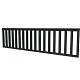 Hekwerk recht douglas type C, 278,5 x 73 cm, zwart geïmpregneerd.