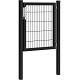 Hillfence metalen enkele poort Premium-line inclusief slot, 100 x 100 cm, zwart.