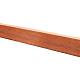 Hardhouten geschaafde onderregel gevingerlast, 4 x 6 x 390 cm.