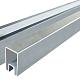 Elephant onder- en bovenregel Modular Evo aluminium 2x4x180 cm geanodiseerd incl. tie-clips