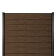 Elephant schutting Modular Evo houtcomposiet FSC 180x180 cm – Natural Dark Brown met zwarte profiele