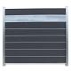 Elephant schutting Modular houtcomposiet FSC/GRS 180x180 cm antraciet – 8 planks met aluminium profi