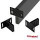 Elephant T beslagset antraciet gecoat aluminium  8 stuks in blister tbv houtcomposiet schuttingen