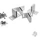 Elephant T beslagset geanodiseerd aluminium  4 stuks in blister tbv houtcomposiet schuttingen