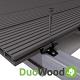 DuoWood tussenclips RVS zwart gepoedercoat  100 stuks incl schroeven+boor+bitje tbv terras