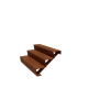 Cortenstaal tuintrap - 3-trede - 72 x 120 x 51 cm