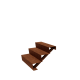 Cortenstaal tuintrap - 3-trede - 72 x 80 x 51 cm