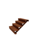 Cortenstaal tuintrap - 4-trede - 96 x 100 x 68 cm