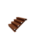 Cortenstaal tuintrap - 4-trede - 96 x 120 x 68 cm