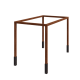 Cortenstaal pergola - Rechthoek - 424 x 250 x 230 cm - Met betonpoer