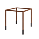 Cortenstaal pergola - Vierkant - 324 x 300 x 230 cm - Met betonpoer