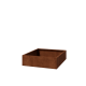 Cortenstaal plantenbak - Vierkant - 140 x 140 x 40 cm - Gelast - Met bodemplaat