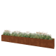 Cortenstaal plantenbak XXL - Rechthoek - 500 x 50 x 60 cm - Zonder bodemplaat