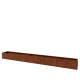 Cortenstaal plantenbak XXL - Rechthoek - 500 x 50 x 40 cm - Met bodemplaat