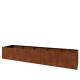 Cortenstaal plantenbak XXL - Rechthoek - 500 x 100 x 80 cm - Met bodemplaat