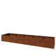 Cortenstaal plantenbak XXL - Rechthoek - 500 x 100 x 60 cm - Met bodemplaat
