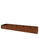 Cortenstaal plantenbak XXL - Rechthoek - 500 x 100 x 50 cm - Met bodemplaat