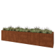 Cortenstaal plantenbak XXL - Rechthoek - 500 x 100 x 100 cm - Zonder bodemplaat