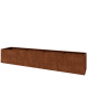 Cortenstaal plantenbak XXL - Rechthoek - 480 x 80 x 80 cm - Met bodemplaat