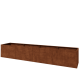 Cortenstaal plantenbak XXL - Rechthoek - 480 x 80 x 80 cm - Zonder bodemplaat