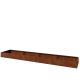 Cortenstaal plantenbak XXL - Rechthoek - 480 x 80 x 30 cm - Met bodemplaat