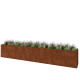 Cortenstaal plantenbak XXL - Rechthoek - 480 x 60 x 80 cm - Zonder bodemplaat