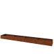 Cortenstaal plantenbak XXL - Rechthoek - 480 x 60 x 30 cm - Met bodemplaat