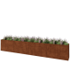 Cortenstaal plantenbak XXL - Rechthoek - 480 x 50 x 80 cm - Zonder bodemplaat
