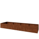 Cortenstaal plantenbak XXL - Rechthoek - 480 x 120 x 60 cm - Zonder bodemplaat