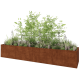 Cortenstaal plantenbak XXL - Rechthoek - 480 x 100 x 80 cm - Zonder bodemplaat