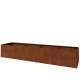 Cortenstaal plantenbak XXL - Rechthoek - 480 x 100 x 80 cm - Zonder bodemplaat