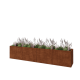 Cortenstaal plantenbak XXL - Rechthoek - 400 x 60 x 80 cm - Zonder bodemplaat