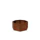 Cortenstaal plantenbak - Achthoek - 120,7 x 120,7 x 50 cm - Zonder bodemplaat