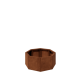 Cortenstaal plantenbak - Achthoek - 72,4 x 72,4 x 30 cm - Met bodemplaat