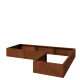 Cortenstaal plantenbak - L-vorm - 240 x 160 x 30 cm - Zonder bodemplaat
